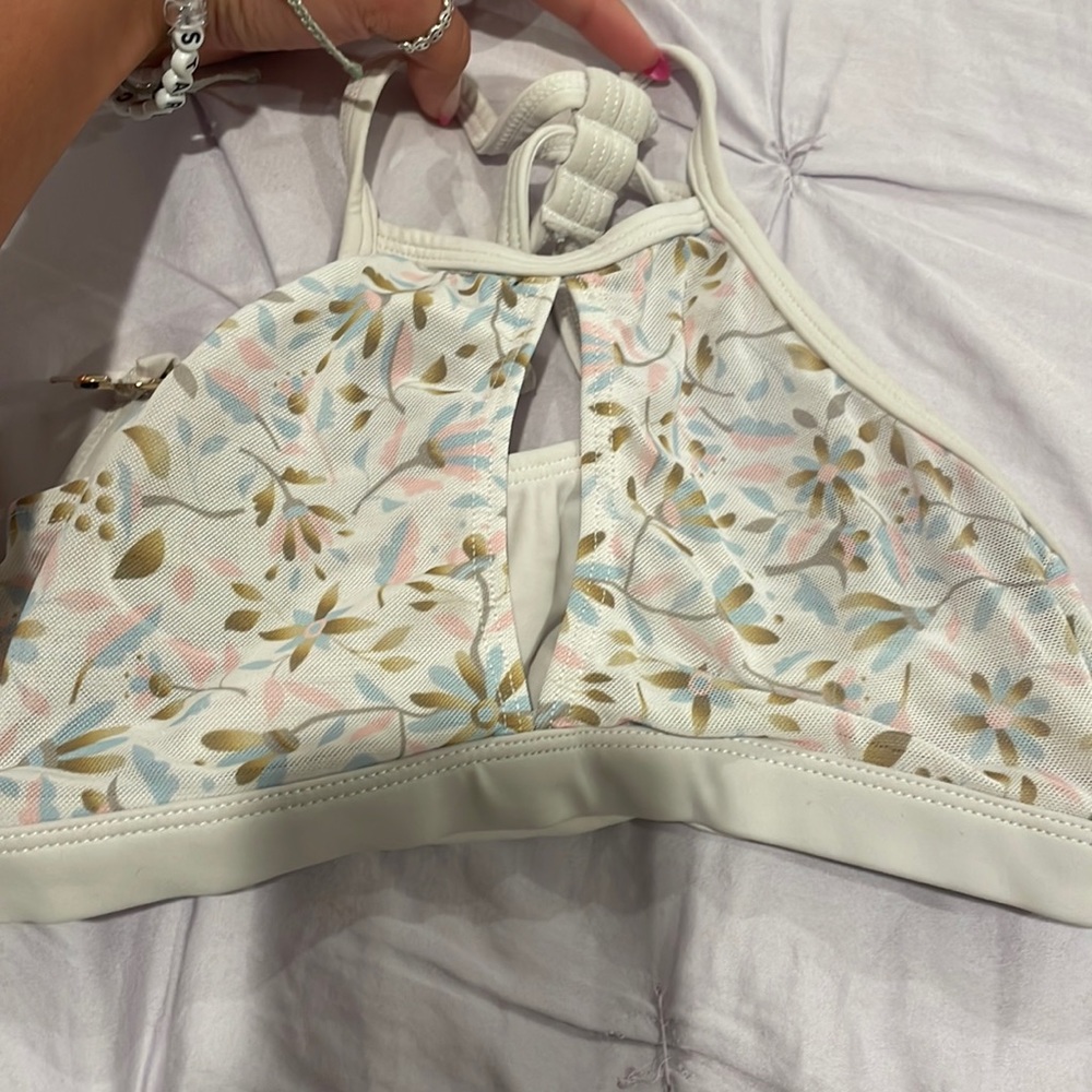 COSIG WHITE/MESH FLOWER DANCE BRA
